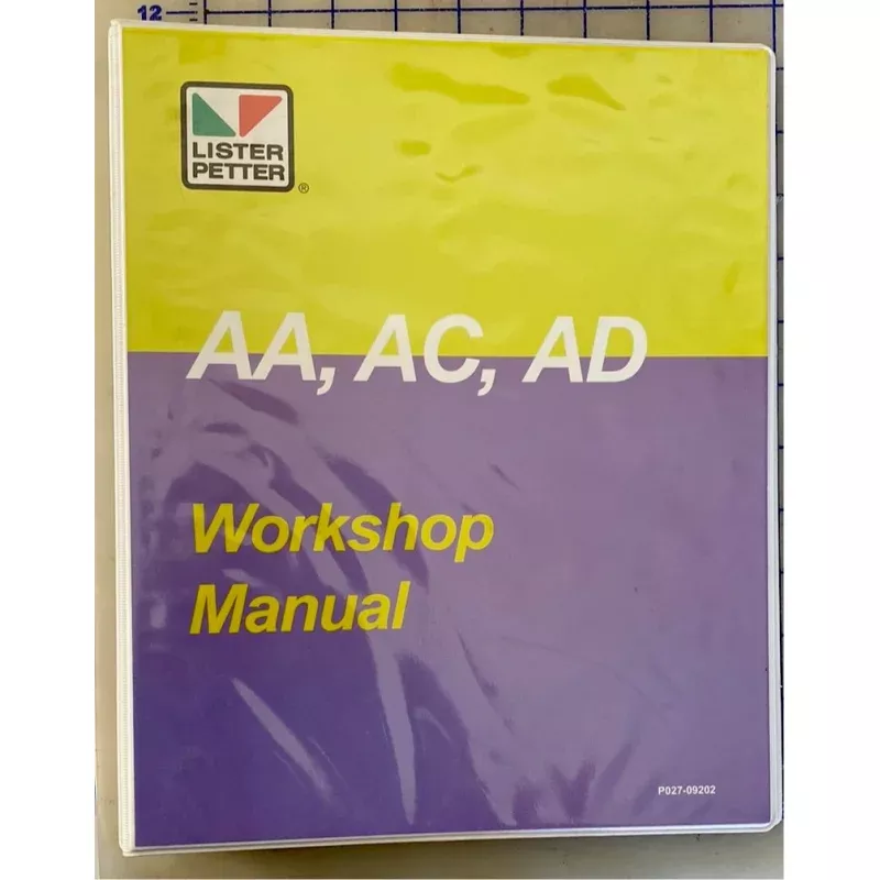 027-09202 AA, AC, AD Workshop/Service manual, Lister Petter