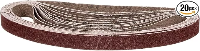 1/2 x 12 Inch Sanding Belt, 20 Pcs 150 Grit Knife Sharpener Belts Work Sharpening for Belt Sander Knife Carving Tool Metal Working