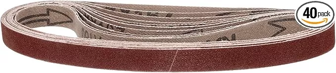 1/2 x 18 Inch Sanding Belt, 40 Pcs 180 Grit Knife Sharpener Belts Work Sharpening for Belt Sander Knife Carving Tool Metal Working