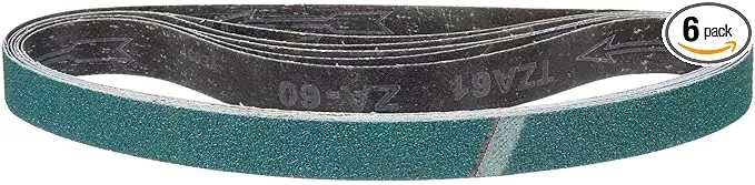 1 x 30 Inch Sanding Belt, 6 Pcs 60 Grit Zirconia Knife Sharpener Belts Work Sharpening for Belt Sander Knife Carving Tool Metal Working