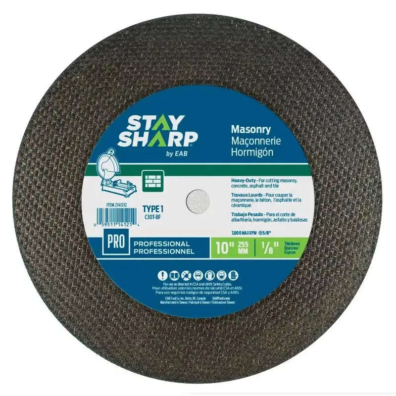 10″ x 1/8″ Masonry Cutting Wheel for 5/8″ Arbor Chop Saw