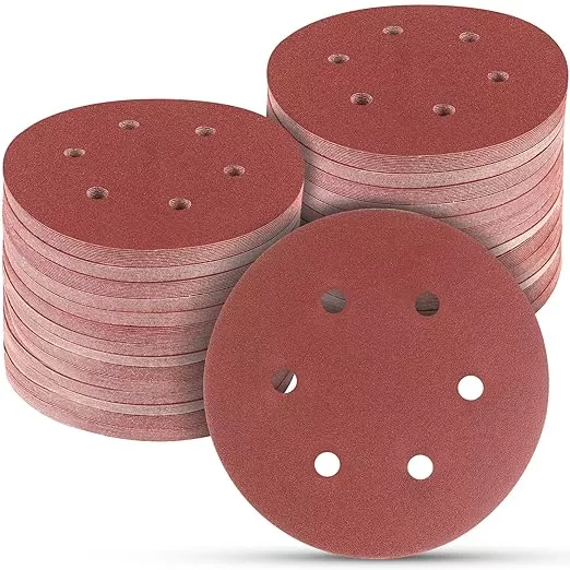 100 PCS 6 Inch Sanding Discs 320 Grit Hook and Loop Sandpaper, Round Orbital Sand Paper Discs for Sander