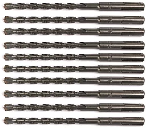 10PCS, 5/16" x 6", SDS Plus, Hammer Drill Bits, Rotary Hammer Drill Bits