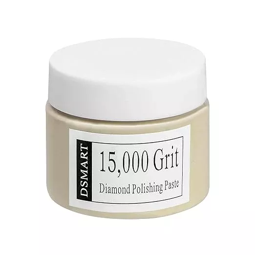 15,000Grit Diamond Polishing Lapping Compound Polish Paste 50G (1.76 Oz) with 25% Diamond Powder (0.8-1 Micros) for Metal Silver Chrome Glass Marble Resin Rock Watch Jewelry Gemstone