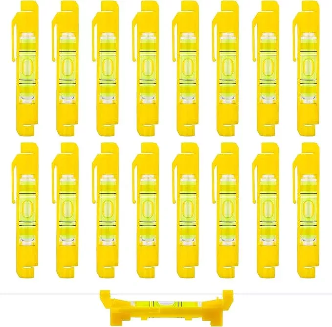 16 Pcs Hanging Bubble Line String Level Tools, Mini Spirit Level for Building Trades, Bricklaying, Tiling, Engineering, Surveying, Metalworking and Measuring