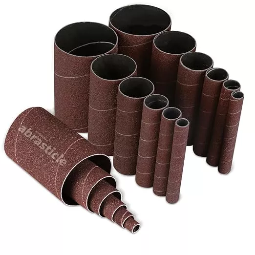 18 Pack Spindle Sander Sleeves, Sanding Sleeves for Oscillating Sander, 60 Grit Sandpaper, 4-1/2" Length, Each 3 of 1/2",3/4",1",1-1/2", 2", 3" Diameter