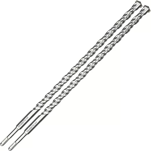 2-Pack SDS Plus Masonry Drill Bits 3/4 Inch x 18 Inch Long Rotary Hammer Drill Bits Carbide Tipped for Concrete Brick Cement Stone Block.