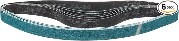 2 x 36 Inch Sanding Belt, 6 Pcs 80 Grit Zirconia Knife Sharpener Belts Work Sharpening for Belt Sander Knife Carving Tool Metal Working