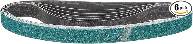 2 x 48 Inch Sanding Belt, 6 Pcs 24 Grit Zirconia Knife Sharpener Belts Work Sharpening for Belt Sander Knife Carving Tool Metal Working