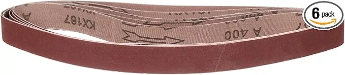 2 x 48 Inch Sanding Belt, 6 Pcs 400 Grit Knife Sharpener Belts Work Sharpening for Belt Sander Knife Carving Tools Metal Working