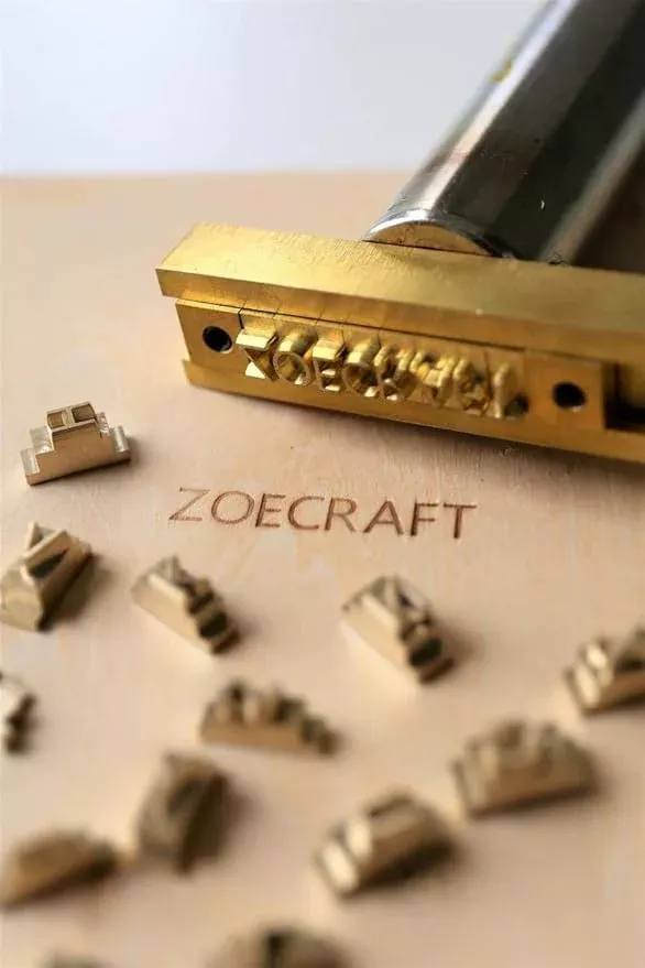 26 Interchangeable Alphabet & Number Mold Set with T-Slot Holder | Custom Brass Engraving Tools for Leather, Wood, Hot Foil Machines | DIY Symbol Dies, Stamping Imprint Templates (Set D)