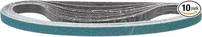 3/4 x 20-1/2 Inch Sanding Belt, 10 Pcs 100 Grit Zirconia Knife Sharpener Belts Work Sharpening for Belt Sander Knife Carving Tool Metal Working