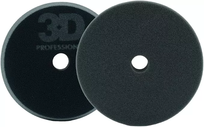 3D 5.5” Black Foam Cutting Pad – Heavy Cutting Buffing Pad for Paint Correction | Removes Swirls, Scratches & Oxidation | Rotary & DA Safe | USA Made