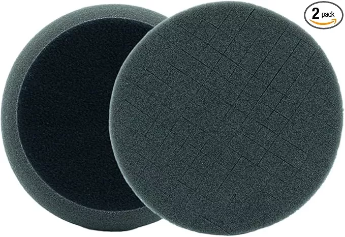 3D Black Foam Finishing Pads, 2-Pack | Professional Grade | Maximizes Paint Gloss and Polish | Soft Detailing Finish | 3.5” Round