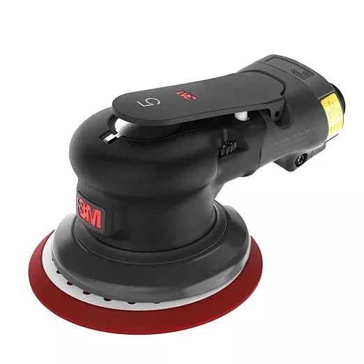 3M Random Orbital Sander, Xtract Pneumatic 88947, 5 in, Self-Generated Vacuum, 5/16 in Orbit, Ergonomic and Lightweight ROS, 209W Motor, Dust Extraction