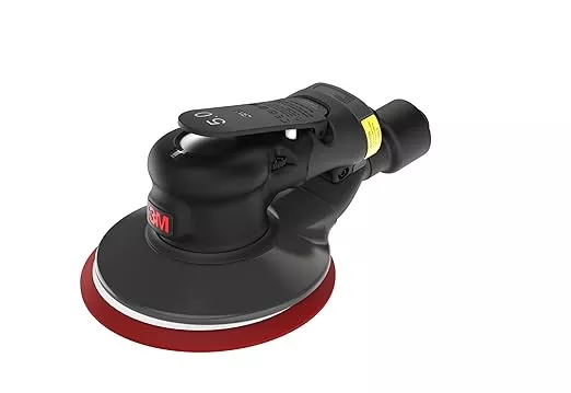 3M Random Orbital Sander, Xtract Pneumatic 88954, 6 in, with Central Vacuum Attachment, 3/16 in Orbit, Ergonomic and Lightweight ROS, .28 HP (209W) Motor