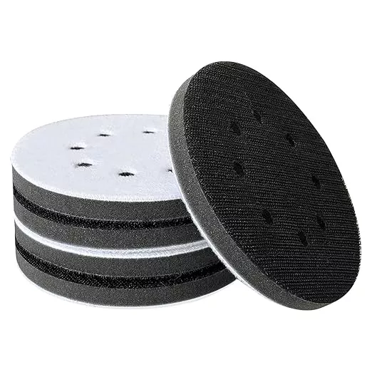 5 Pack 5 Inch Interface Pads 8 Holes, Orbital Sander Foam Pads Shock Absorption Cushion Buffer, Hook and Loop Foam Sanding Pads for Orbital Sander
