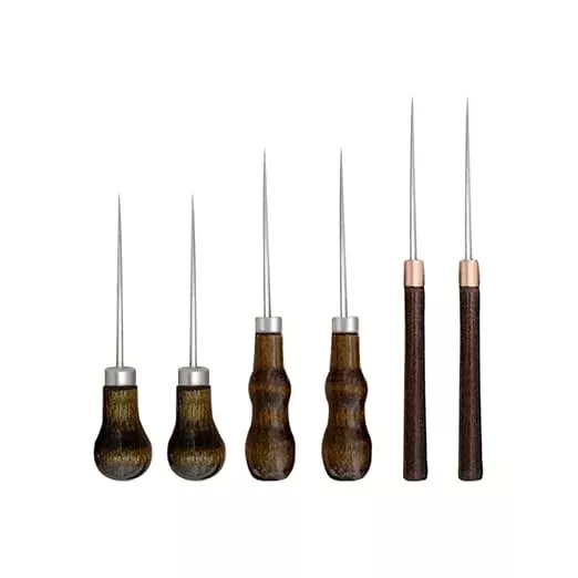 6 PCS Awl Tool, Leather Awl Punch Tool, Gourd Shape Handle Punch Tools for DIY Leather Sewing Punching