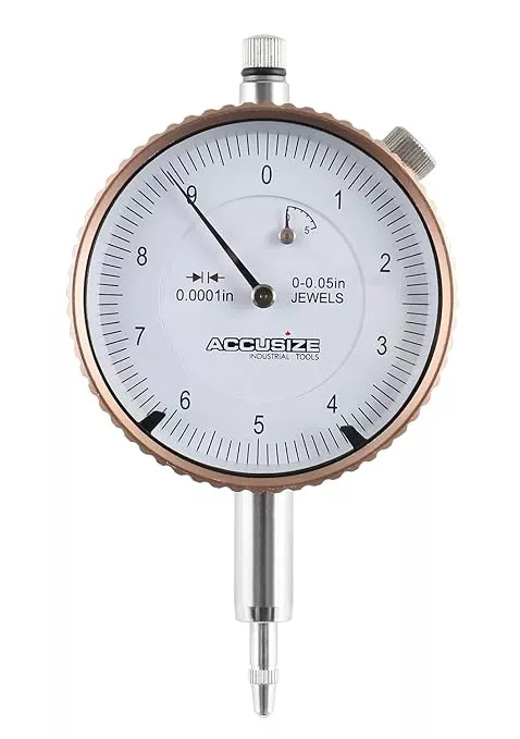 Accusize Industrial Tools Agd2 Style 0-0.05'' by 0.0001'' Dial Indicator with Lug Back, P900-S097
