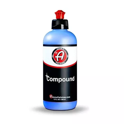 Adam's Paint Correcting Compound 12oz - Silicone-Free, Body Shop Safe, Low-Dust Formula - Heavier-Cut for Faster, Stronger Correcting for Clear Coat, Gel Coat, Single Stage Finishes