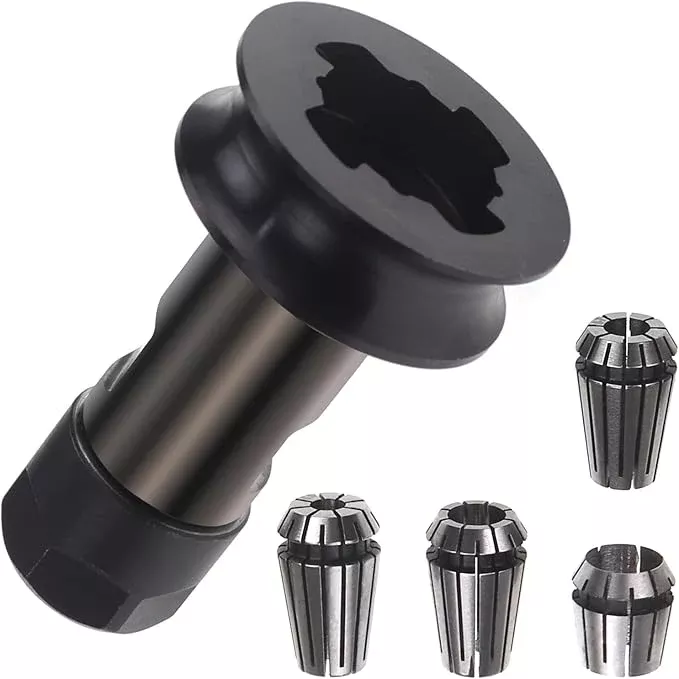 Angle Grinder Extension Shaft Set - 5/8"-11 Thread Electric Drill Conversion Collets Adapter for X-LOCK (1/8" 1/4" 3/8" 1/2" Collets 4PCS)