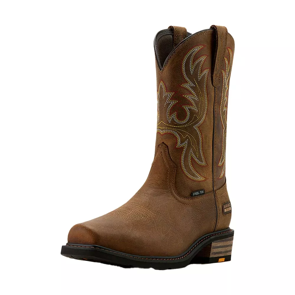 Ariat Men's Ironside Square Toe Safety Toe Boots - Brown, 7 10061251-7D