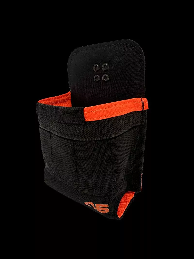 Atlas46 AIMS Large Pro-Flex Tape Measure Pouch, Rotating Quick Release, Black/Orange A46-10-00023-1193-00