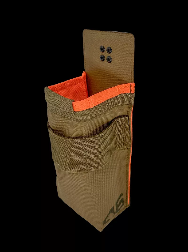 Atlas46 AIMS Vertical Fastener Pouch, Rotating Quick Release, Coyote/Orange A46-10-00024-1178-00
