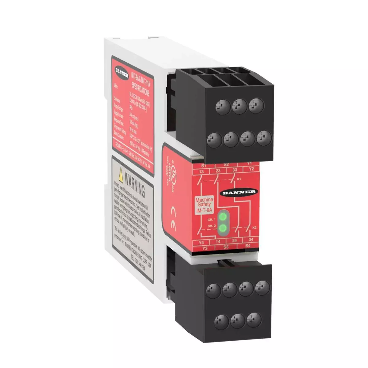 Banner 61425 | IM-T-9A | Relay Module for Safety Light Curtain/Control with EDM