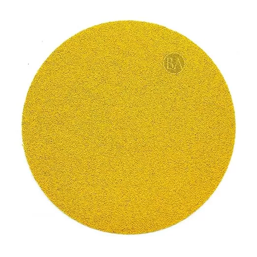 Benchmark Abrasives 5" Premium Aluminum Oxide Stearated Gold No Holes Hook and Loop Discs for Sanding of Metals Non-Ferrous Metals Wood Plastic Fiberglass (Pack of 50) - 60 Grit