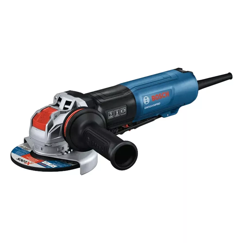 Bosch Power Tools 5" X-LOCK Angle Grinder with Brake and No Lock-On Paddle Switch GWX14-50PBD