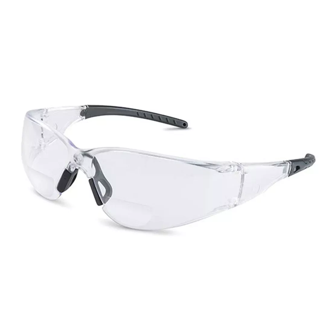 Brass Knuckle 1.5 Clear Lens Standard Anti-Fog Reader Glasses With Black Frame BKREAD-6015