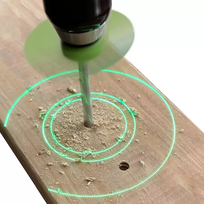 BullseyeBore Core CG1-101 Drill Guide for Straight Holes - Magnetic Drill Attachment with High Vis Green Laser for Visual Worksurface Alignment - Compatible with Common & Specialty Bits from 2” to 8”