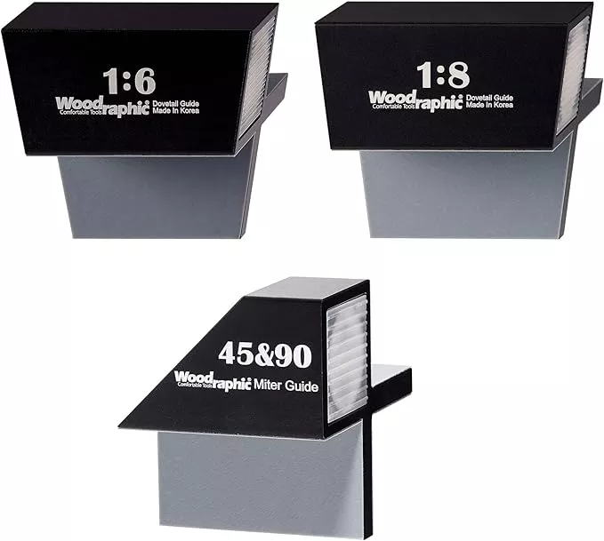 Complete Dovetail Guide Set – 1:6 & 1:8 & 45°/90° Magnetic Layout Tool for Precision Woodworking, Joinery, Cabinetmaking – CNC Aluminum Hand Saw Marker Kit