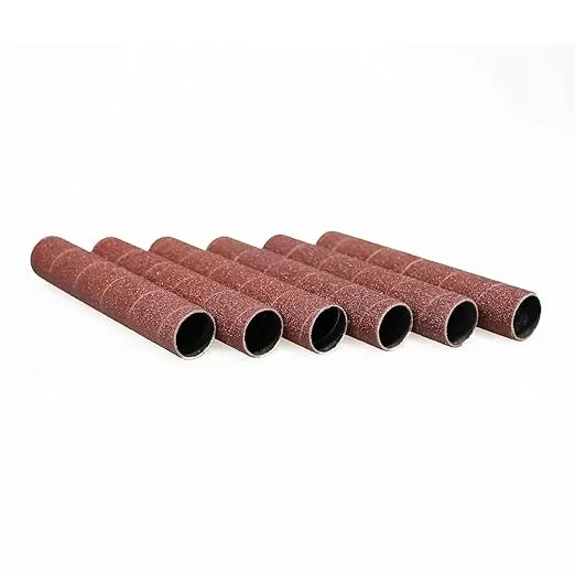 Dark Stone Sanding Sleeves for Oscillating Spindle Sander, 3/4-Inch Length, 1-Inch Diameter, 60 Grit, 6-Pack