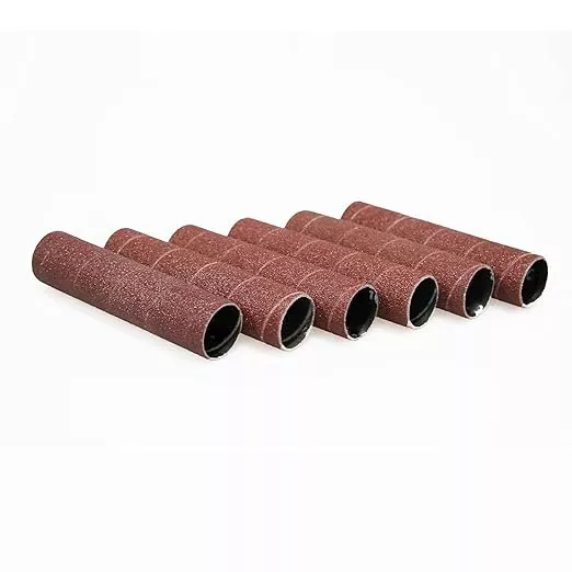 Dark Stone Sanding Sleeves for Oscillating Spindle Sander, 4-1/2-Inch Length, 1-Inch Diameter, 60 Grit, 6-Pack