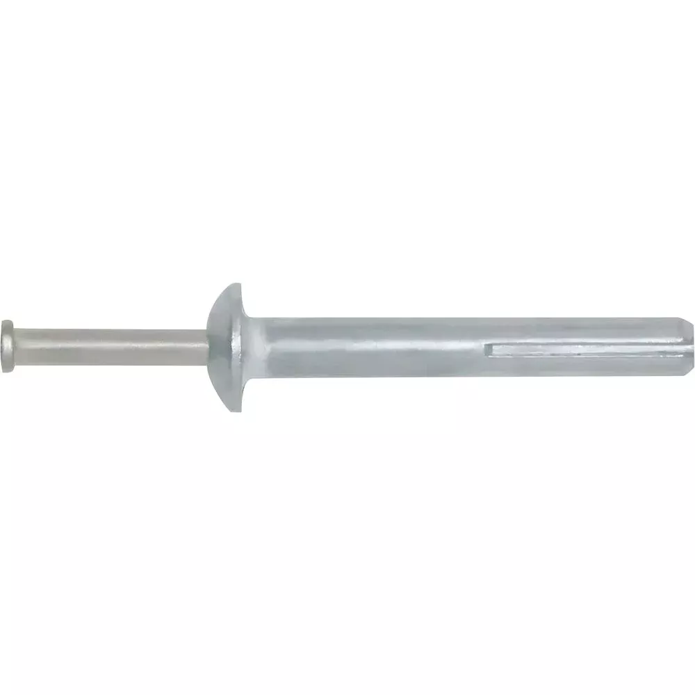 DeWalt 1/4" x 1-1/4" Zamac Nailin Hammer Drive Anchor, Stainless Steel, Mushroom Head (100-Pack) 02864-PWR
