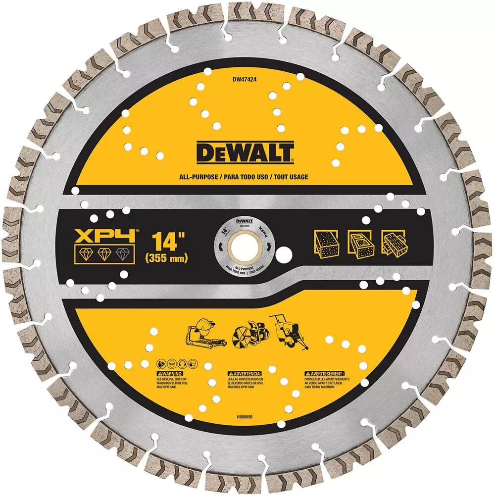 DeWalt 12" XP4 All-Purpose Segmented Rim Diamond Blade DW47224