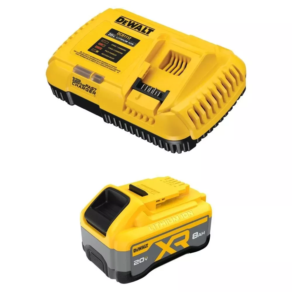 DeWalt 20V 8 Ah Battery Lithium-ion and Charger DCB2108C