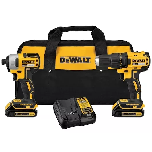 DEWALT 20V MAX* Brushless Cordless Compact Drill/Driver and Impact Driver 2-Tool Combo Kit DCK277D2