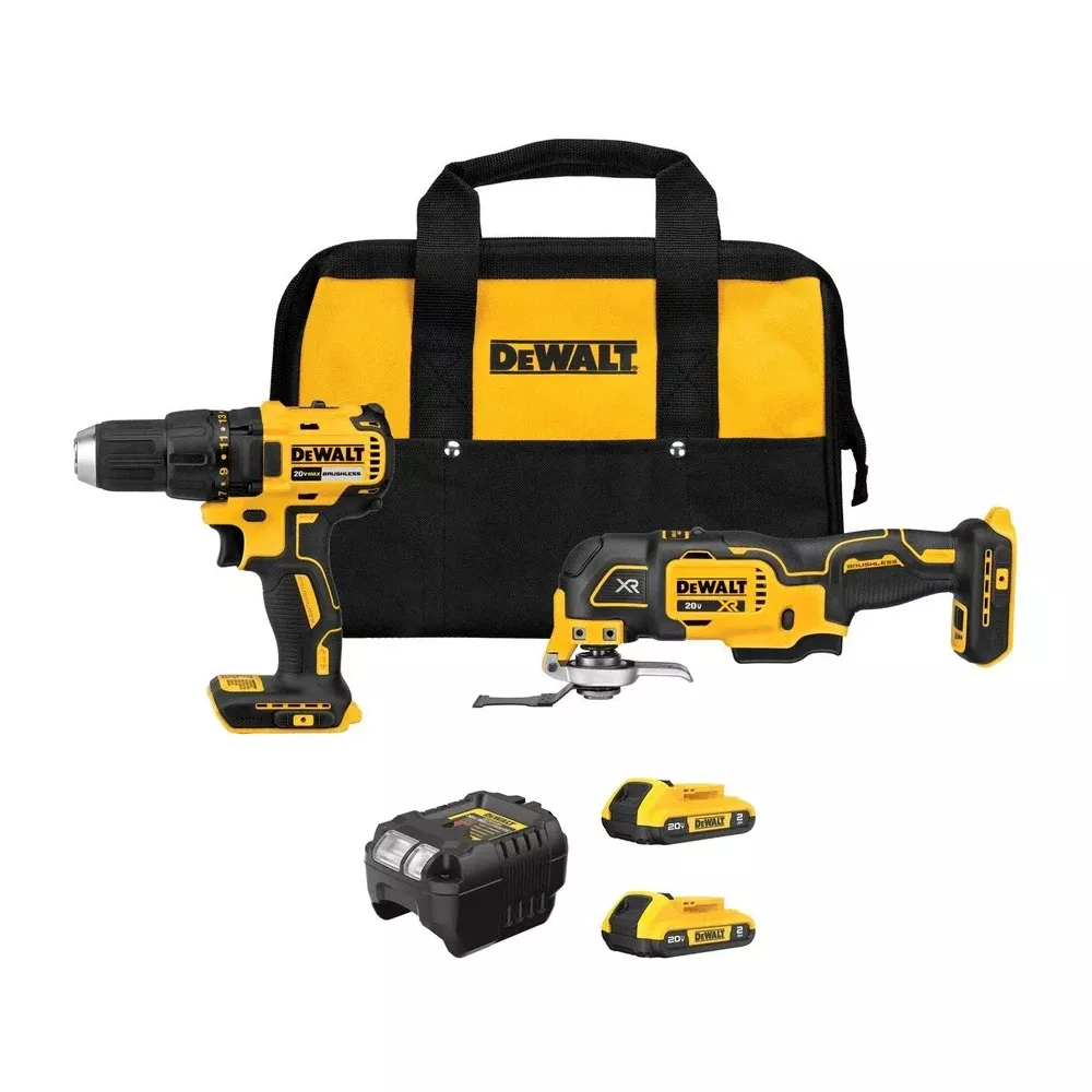 DeWalt 20V MAX Brushless Drill Driver and Oscillating Multi Tool Combo Kit DCK251D2