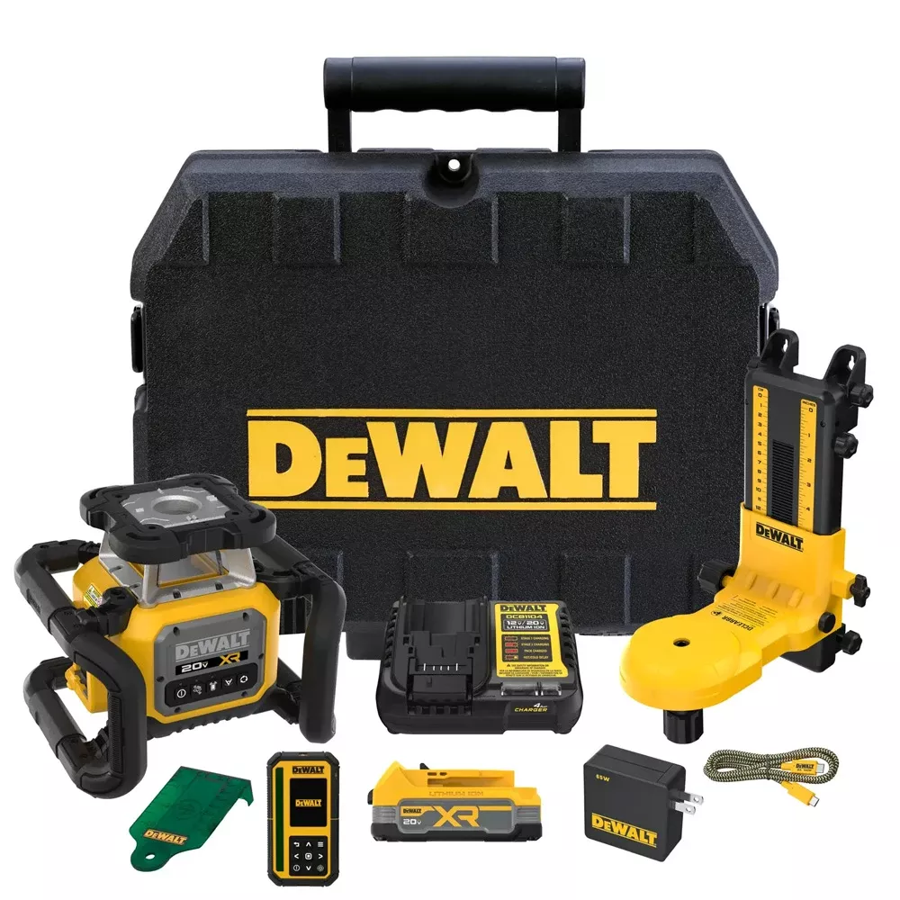 DeWalt 20v* MAX* XR Green Rotary Laser Framer Kit DCLE35121GE1F