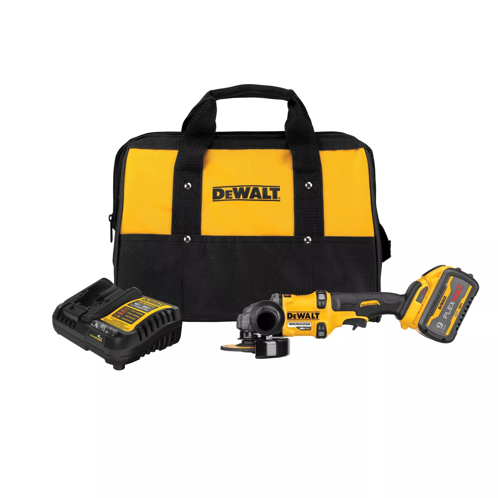 DeWalt 60V MAX* Brushless 4-1/2" - 6" Cordless Grinder With Kickback Brake Kit DCG418MX1