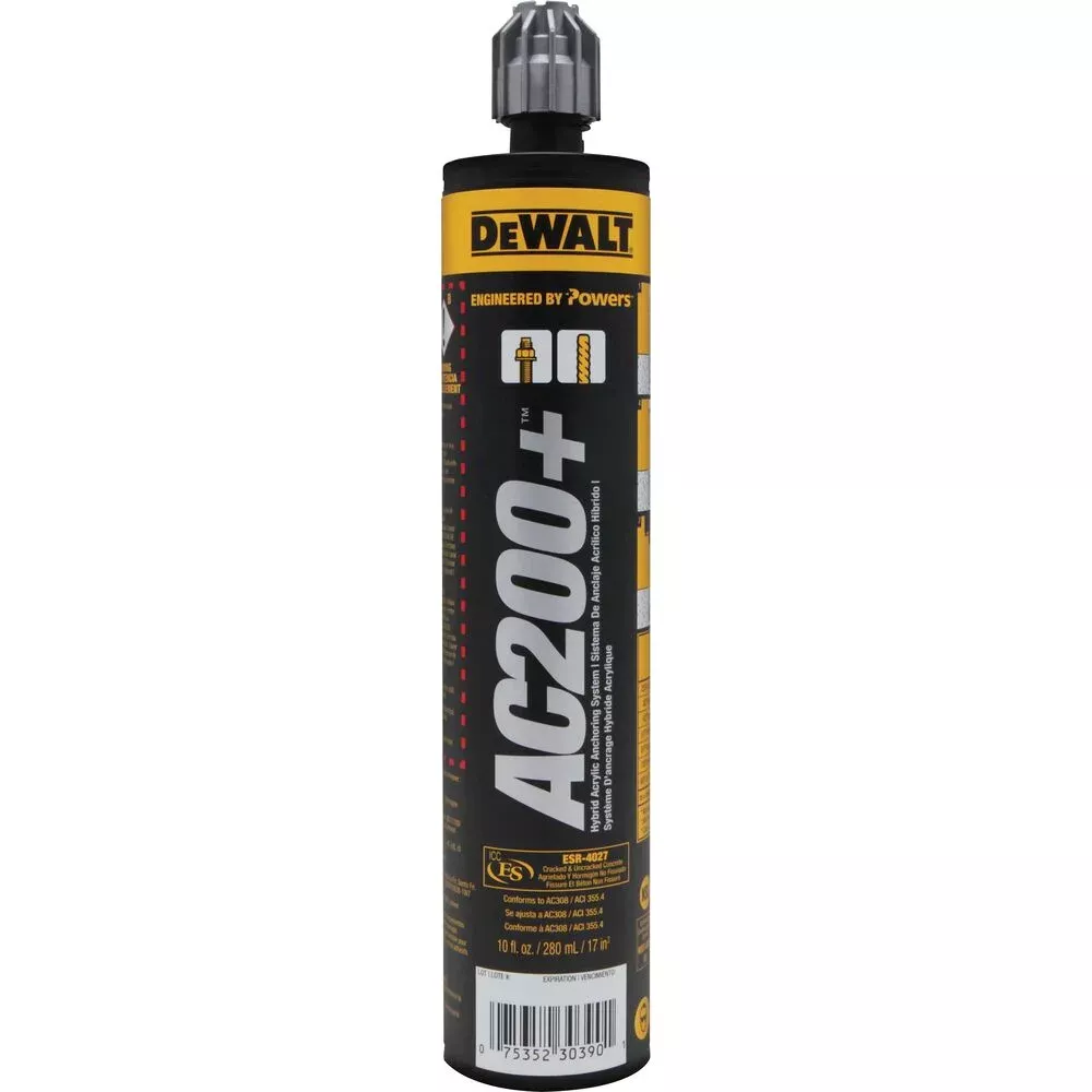 DeWalt 9.5 oz. AC200+ Acrylic Injection Adhesive Anchoring System(Quickshot) PFC1271050