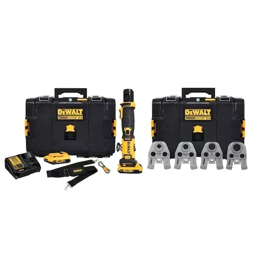 DEWALT DCE210D2K 20V MAX* Compact Press Tool Kit with CTS Jaws