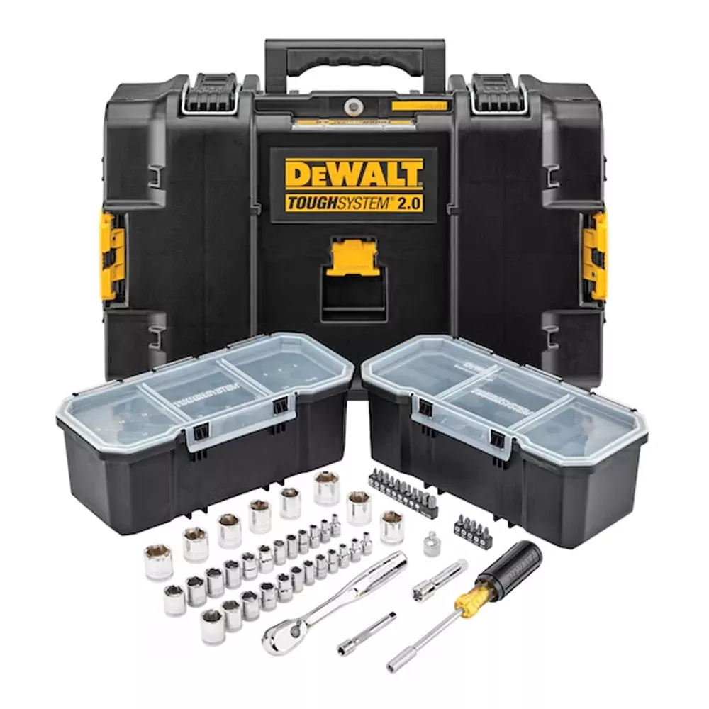 DeWALT ToughSystem 53 pc. Mechanics Tool Set with 2.0 Toolbox DWMT45153