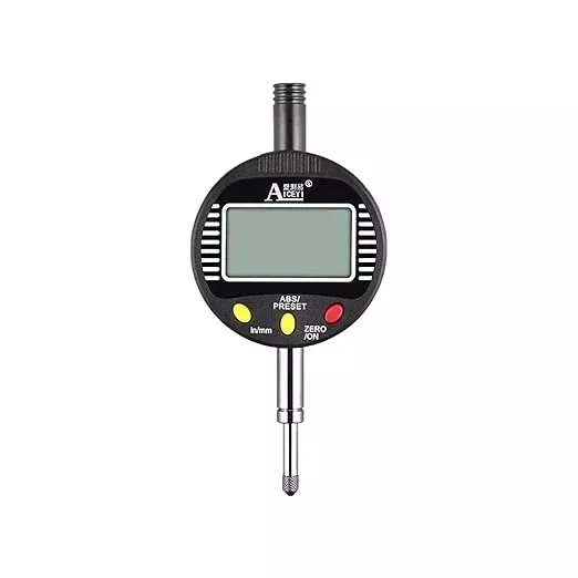Digital dial Gauge, with a Range of 0-0.5in/12.7mm and a Digital Indicator Accuracy of 0.01mm/0.0005 "Metric and Imperial Measure Tool Electronic Dial Gauge