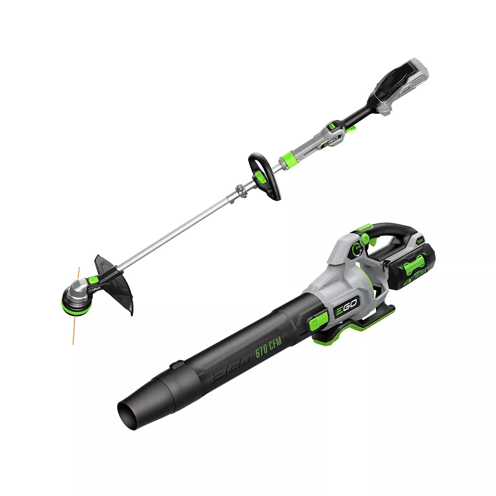 EGO Power Equipment POWER+ 15" POWERLOAD™ String Trimmer with Aluminum Telescopic Shaft & 670 CFM Blower Combo Kit ST6703LB