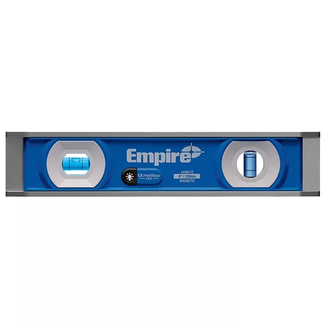 Empire 9" TRUE BLUE Ultraview LED Magnetic Torpedo Level EM95.10