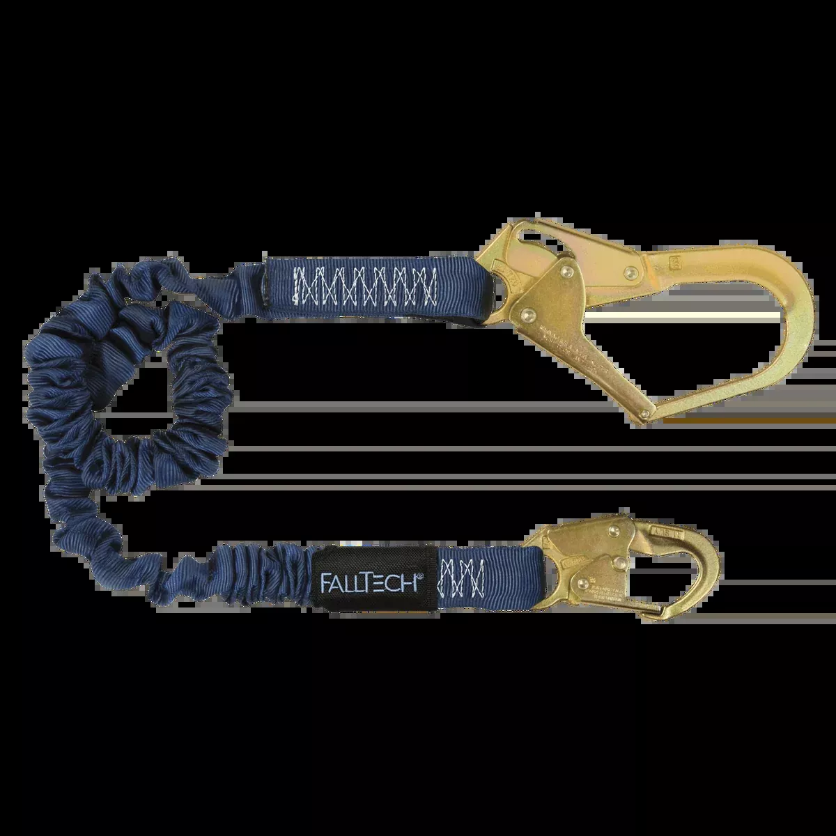 FALLTECH 4-1/2' - 6' ELASTECH Energy Absorbing Lanyard, Single-Leg w/ Steel Connectors